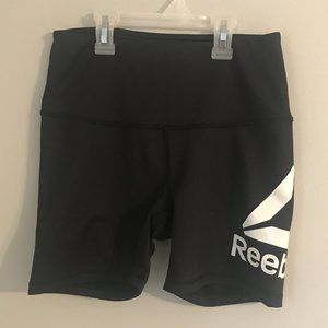 Reebok spandex shorts logo black SMALL crossfit